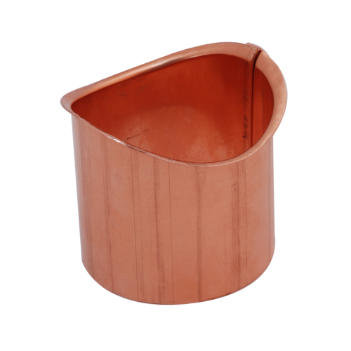 Copper Cup Outlet for Half Round Gutter