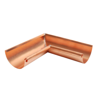 Copper Half Round Gutter Internal Corner