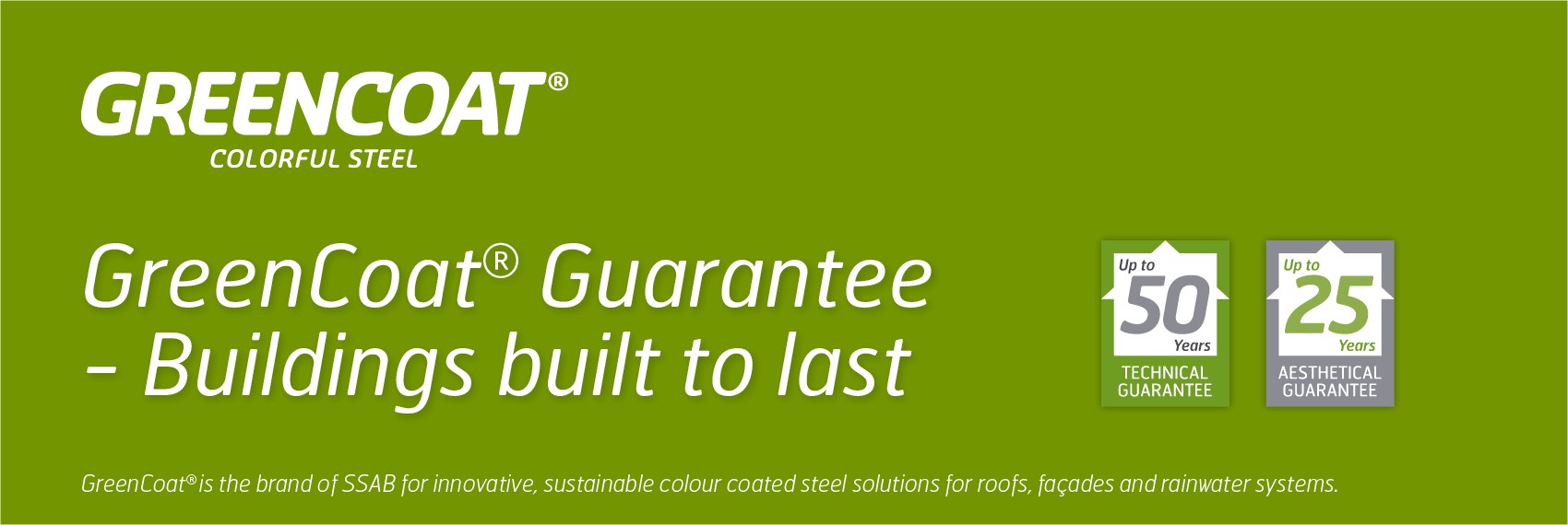GreenCoat PLX 50 year Guarantee